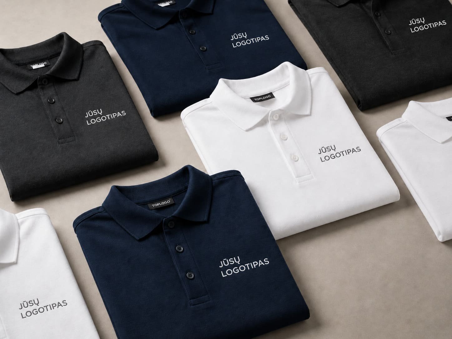 Polo marškinėliai su jūsų logotipu